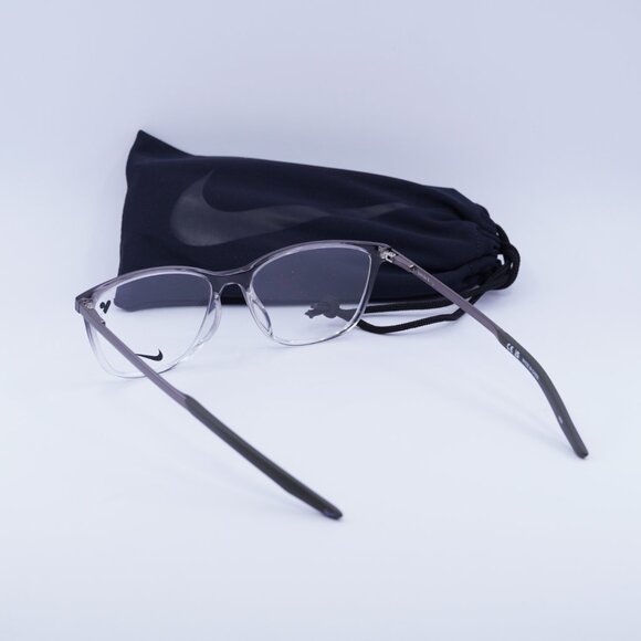 NIKE 7284 025 Square Eyeglasses 54mm - Dark Grey/Cargo Khaki - Picture 4 of 8